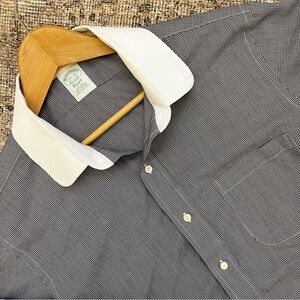 Brooks Brothers Checkered Non Iron Supima Cotton Collared Dress Shirt